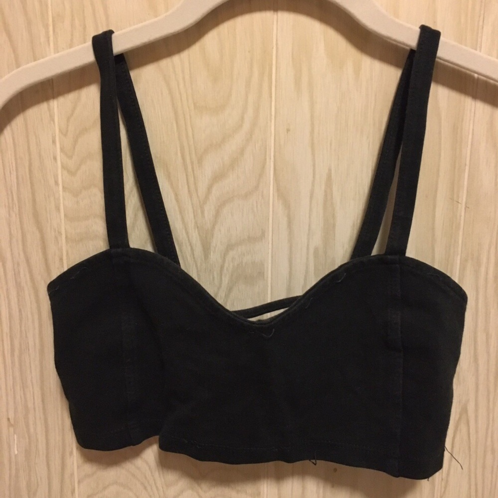 Brandy Melville black caged back bralette